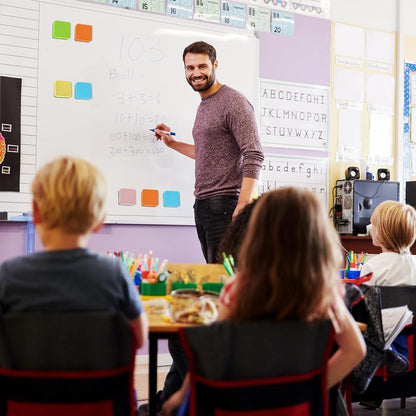 TaoBary 96 Pack Mini Dry Erase Erasers Bulk Magnetic Whiteboard Dry Erasers Classroom Supplies Whiteboard Chalkboard Cleaner for Teacher School Office, 1.97 x 1.97 Inch (Macaron Color)