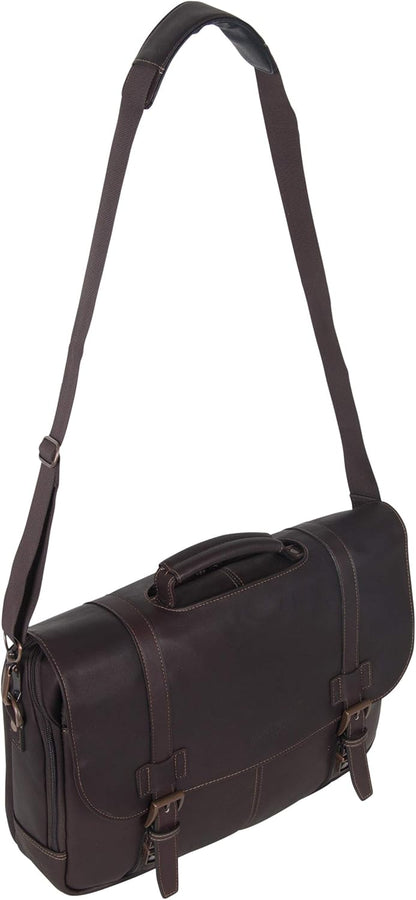 Kenneth Cole REACTION Show Business 16" Colombian Leather Business Laptop Portfolio Messenger Bag