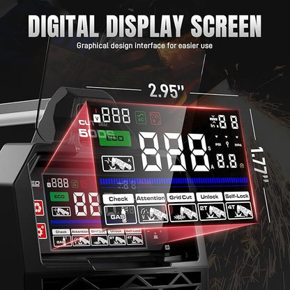ANDELI Plasma Cutter, Non-Touch Pilot Arc HF 50A Plasma Cutting Machine,4.05'' Larger LED Display,5/8" Clean Cut, Post Flow Mesh,Plate Cutting/Grid Cutting/Marking 110/220V,2T/4T for Beginners DIY
