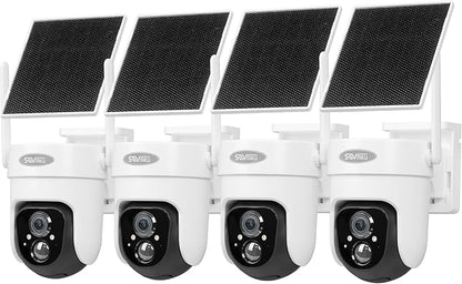 Vicohome 4CQ4G 2K AI Solar Security Camera Wireless Outdoor, Battery Powered Cam, Color Night Vision, Two Way Audio, Motion Detection, Easy to Setup, Audible Flashlight Siren, 180 Days Exchange Policy