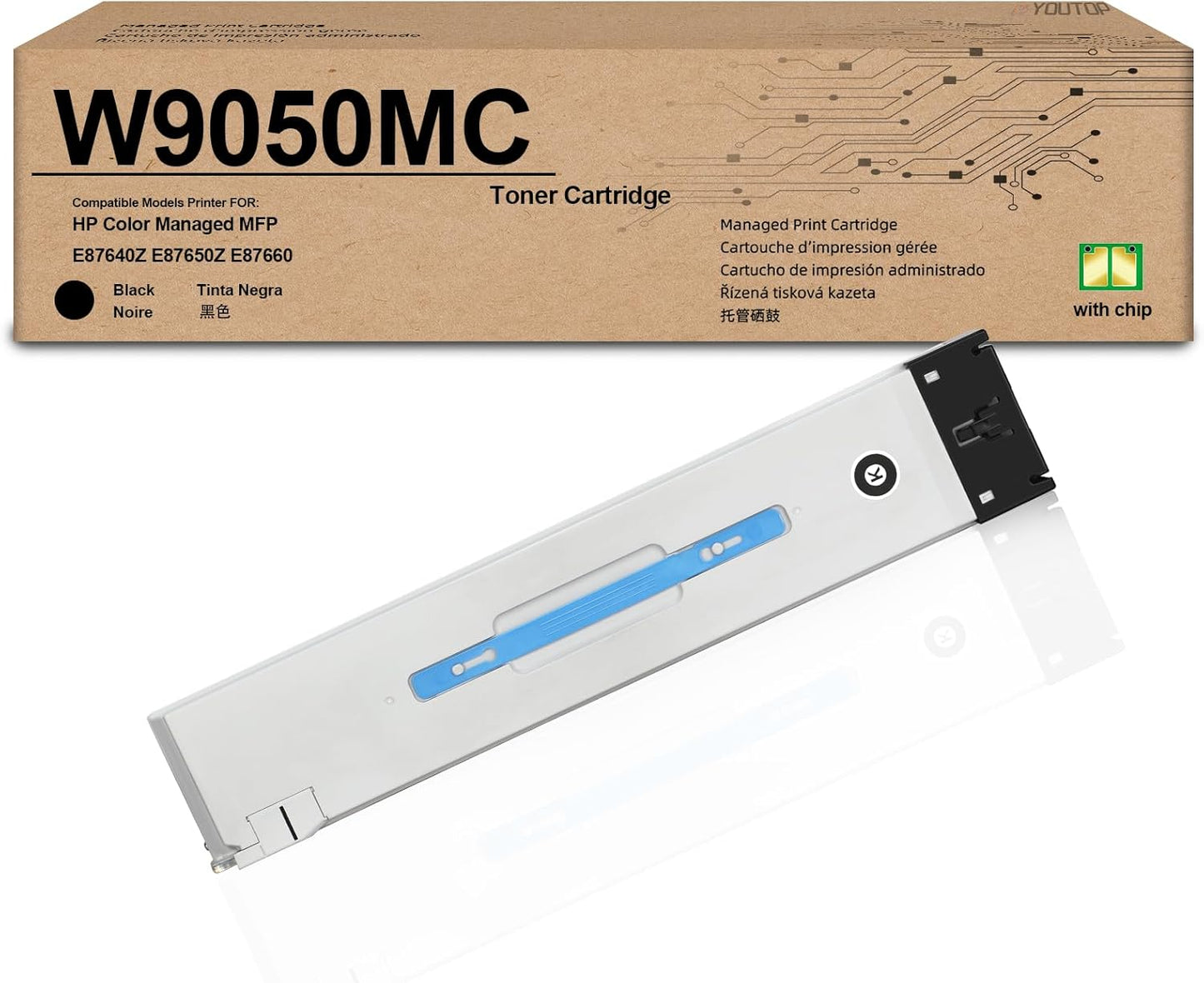W9050MC Black Toner Cartridge W9050 Black Toner Compatible for Color Managed MFP E87640Z E87650Z E87660 Printer