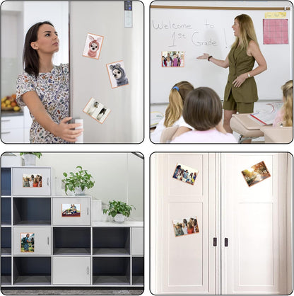 Orange Magnetic Picture Frame 4X6 for Refrigerator 10 Pack,Photo Magnets Sleeves