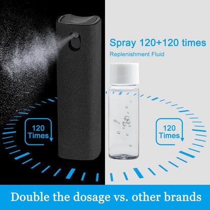 walrfid Screen Cleaner Touchscreen Mist Spray, walrfid Cleaning Kit for Electronic Smart Phone TV, Laptop, Tablet, PC, Computer LCD Flat Screens, Compatible with iPhone iPad MacBook Pro - Black