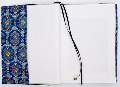 BLBMH A5 Book Covers for Paperbacks Fit for 5.5x8.4 inch Adjustable Book Sleeve Cover for Women Over 15 Soft Cloth Protector for Novels Notebook Journal - Flower Blue