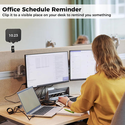 20 Pcs Price Display Signs, Adjustable Clip on Sign Holder with 20 Clips and 2 Pens, Rotataing Plastic Chalkboard Sign, Double Sided Mini Blackboard Clips for Store Business Office