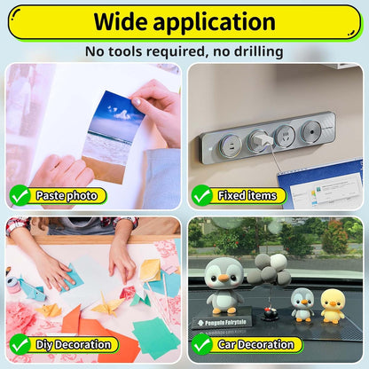 Upgraded Mounting Putty with Pull Tab, Removable Museum Tape Sticky Double Sided Adhesive Dots No Trace for Poster, 182 Pcs 0.6" x 1.38"