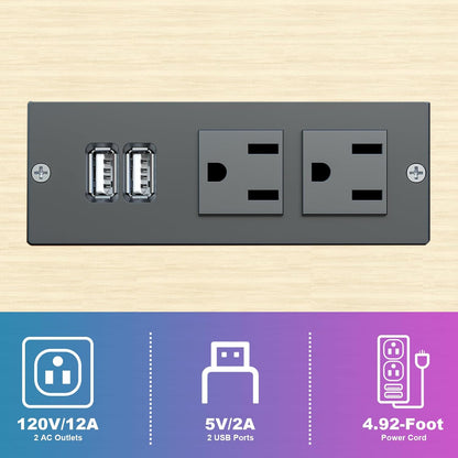 Computer Tower Stand with Charge Station and USB Charging Port - Height Adjustable PC Tower Stand, Under Desk CPU Holder Cart with Locking Caster Wheels for Fits Most PC