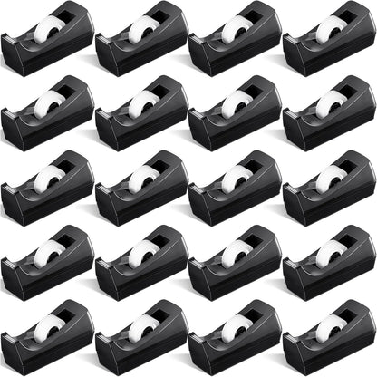 20 Pack Desktop Tape Dispenser Tape Roll Non Skid Base Tape Dispensers for Office Home School (Tape Not Included)