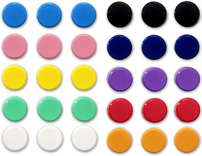 Qualsen Fridge Magnets, 30 Pcs Funny Cute Refrigerator Magnets for Whiteboard, Locker, Office, Classroom(10 Colors)