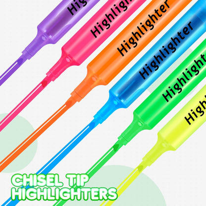 Qilery 72 Pack Highlighters Bulk, Tank Style Chisel Tip Highlighters Markers Quick Drying for Kids and Adult Coloring, Classroom Home Office School Supplies (Green)
