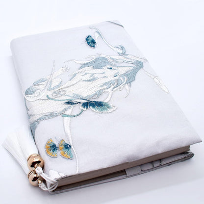 BLBMH Book Covers for Paperbacks Book Cover for Privacy Fit for 5.5x8.5 inch Adjustable Book Sleeve Cover for Diary Books Fabric Softcover Protector for Notebook - Kitsune 8.5in