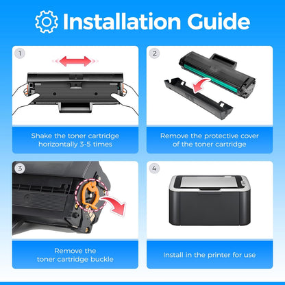 MLT-D104S Toner Cartridge Black 2-Pack High-Yield Replacement for Samsung MLT-D104S D104S 104S Compatible with Samsung ML-1660 ML-1665 ML-1675 ML-1860 ML-1865W SCX-3200 SCX-3205 SCX-3217 Laser Printer