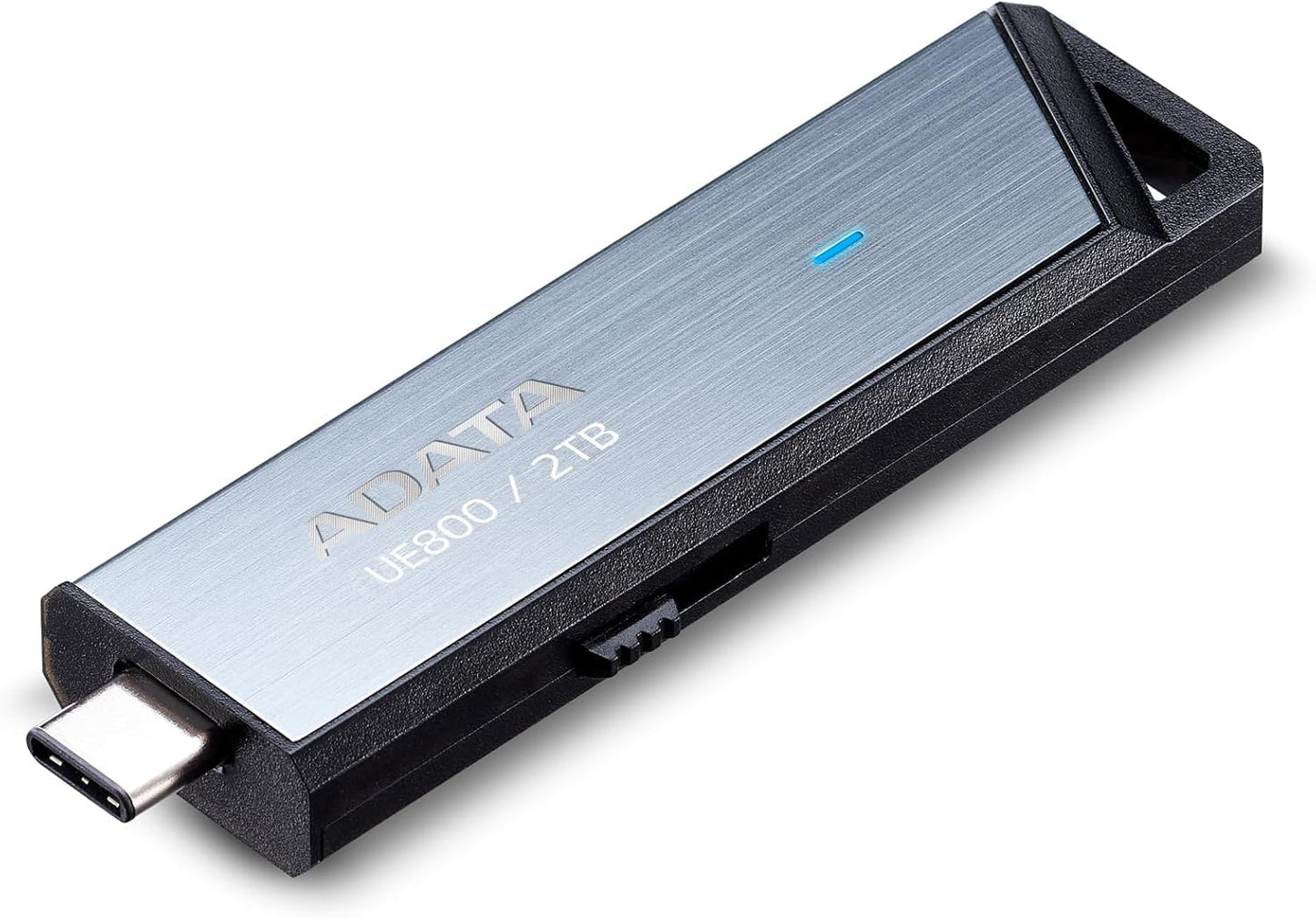ADATA Elite UE800 2TB USB Type-C USB 3.2 Gen2 Flash Drive Portable SSD Up to 1000MB/s Read/Write (AELI-UE800-2T-CSG), Compatible with iPhone 15 Pro Series/Android/Playstation 5