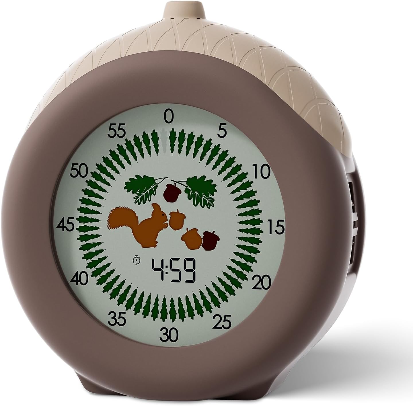 Digital Visual Timer for Kids with Protective Case, Hazelnut Theme 299 Minute Cute Squirrel Timer for Classroom Office Kitchen, Time Management Tools for ADHD Children