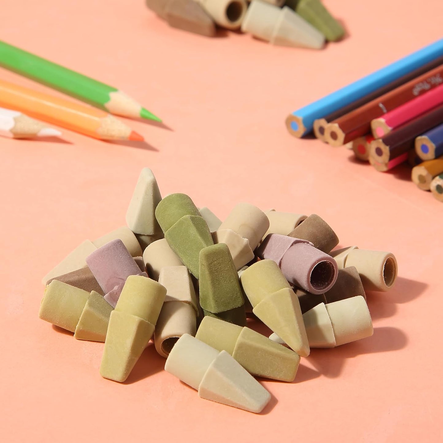 Mr. Pen- Pencil Erasers Toppers, 120 Pack, Colorful, Latex Free, No Smudge, Mr Pen Erasers for Pencils