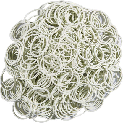 AMUU Rubber Bands 500pcs White about 1.2inch Small Rubber Bands 2.5-3cm rubber band for Office School Home Strong Elastic Band Loop Office Supplies