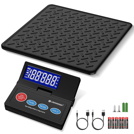 440lb Postal Scale,10g Accuracy Digital Shipping Scale for Packages with Backlit LCD,Alloy Steel Platform,USB-A/Battery Power,Tare/Hold/Auto-Off,Mail Scale for Small Business Postage Weighing
