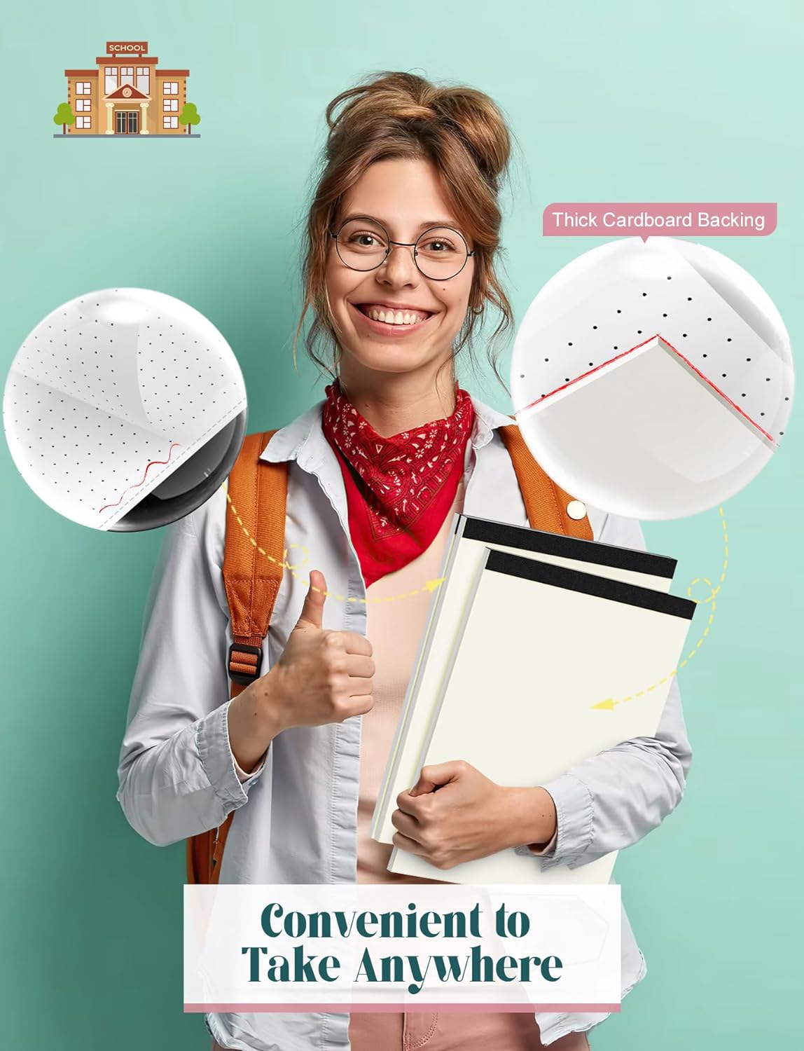 Dotted Journal Notepads 8-1/2 x 11, 3 Pack, Dot Journal Paper 8.5 x 11, Letter Size Large, Dotted Grid Note Pad for Planning Journaling, 70 GSM Pads of Paper, 1/5" Dots Writing Notes, 30 Sheets/Pad