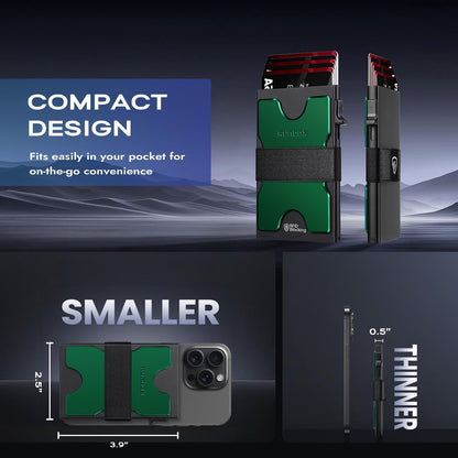 Mens Card Cases, Slim Card Holder Wallet for Men and Women, Minimalist RFID Blocking Wallet with Pop-Up Function, Thin Design, Metal Card Cases Holds 6+6 Cards, Gifts for Men, Men's Accessories