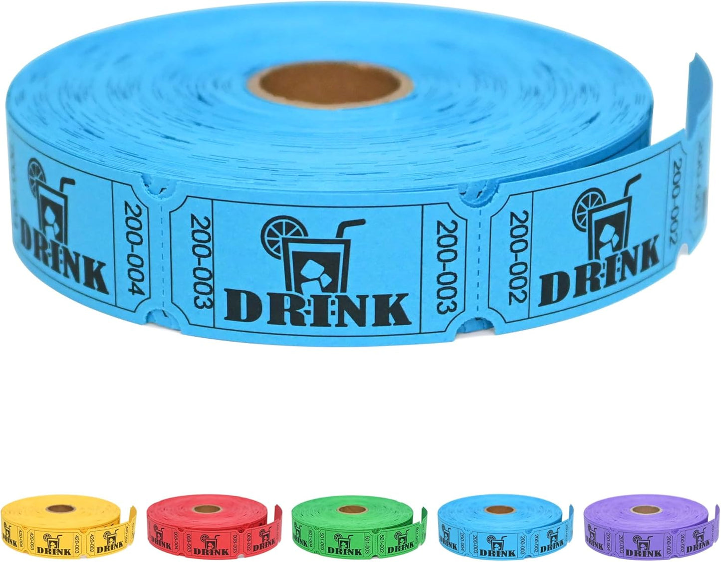 ESSENTIAL 1000 Raffle Tickets Rolls, Drink Tickets Single Roll for Events, Leisure, Movie Watching, Entertainment, Class Reward & Prizes (Blue - 5 Color Selection)
