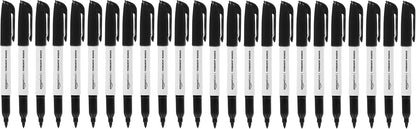 Amazon Basics Fine Tip Point Permanent Markers for Office, School, and Home Use, Black, 24 Pack