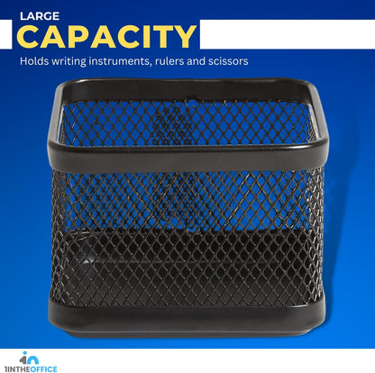 1InTheOffice Mesh Paperclip Holder For desk, Paperclip Holder Desk Accessories Holder (4 Pack)