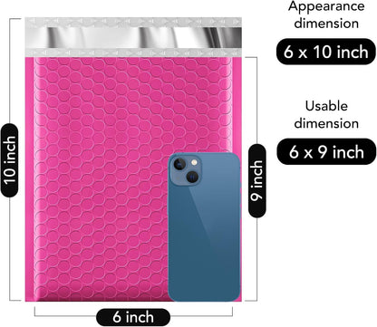 Fuxury Bubble Mailers 6x10" Pink Padded Envelopes 9600Pack Strong Adhesion Thick Padded Mailers for Small Business Mailing Small Items,Jewelry,Makeup