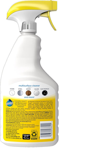 Pledge pH-Balanced Multisurface Cleaner Spray for Everyday Care, Fresh Citrus Scent, 25oz