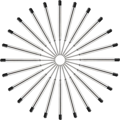 DunBong Pen Refills, Black Ink Refill Pack of 5, Replaceable Ballpoint Pen Refills, Medium Point Metal Refill (Black)