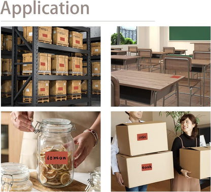 PARLAIM 3" x 5" Rectangle Adhesive Color Code Stickers,250 per Dispenser Box Roll Square Label Inventory Stickers Tan