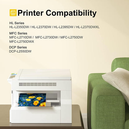 SHEENGO Compatible Toner Cartridge Replacement for Brother TN760 TN-760 TN730 TN-730 High Yield for HL-L2350DW DCP-L2550DW HL-L2395DW Hl-L2390DW HL-L2370DW Printer (4 Black)