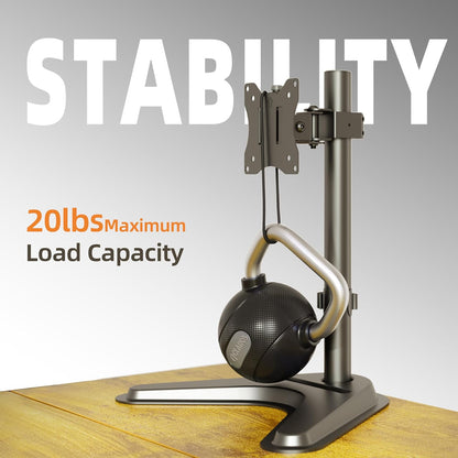 Claiks Monitor Mount, Ergonomic Adjustable Monitor Stand for Max 32 inch Screens, Adjustable Stand up to 20 lbs, VESA Mounting Holes 75&100mm, Black