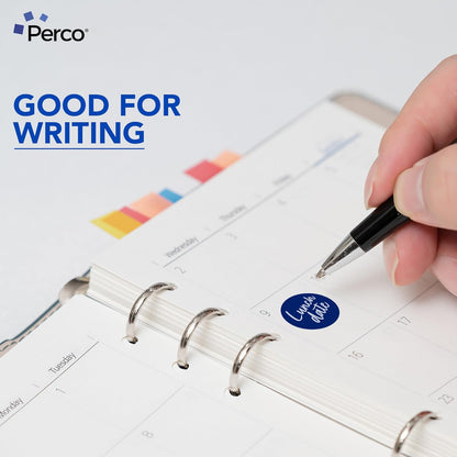 Perco Dark Blue 1-Inch Perforated Circle Dot Sticker Labels — 10 Rolls, 10,000 Round Stickers — with Permanent Adhesive for Inventory Management, Color Coding, Garage Sales, Crafts—Made in USA