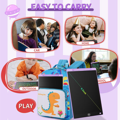[4 Pack] Genialba LCD Writing Tablet 8.5-Inch Colorful Doodle Board, Toddler Learning Educational Toys Gifts for 3-8 Years Old Girls and Boys, Electronic Drawing Pad for Kids (Pink&Blue&Green&Purple)