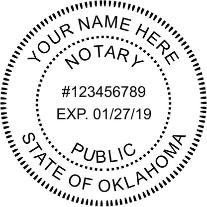 Oklahoma Round Notary Stamp | Official State Notary Stamp | Official Seals | Meets State Specifications (Oklahoma, Round Stamp)
