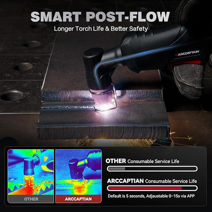 ARCCAPTAIN iControl CUT55 Pro Plasma Cutter, [APP Control] 55 Amp Non-Touch Pilot Arc 120V/240V Plasma Cutter Machine, Large LED Display and 2T/4T, 3/4 inch Maximum Cut, DC Inverter IGBT