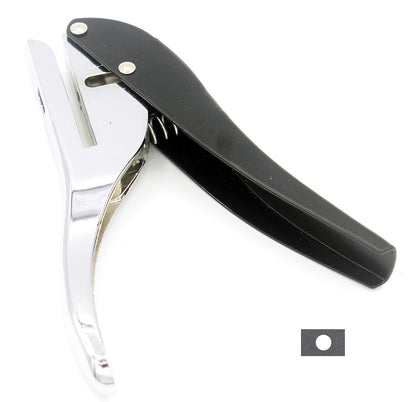 Metal Silver Hand-held 5/16 inch 8mm Round Heavy Duty Single Circle Hole Punch for ID Cards PVC Cards Badge Photos