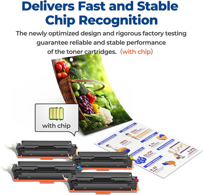 414A Toner Cartridges 4 Pack Color Laser Jet Pro MFP M479fdw M454dw Replacement for HP 414A Toner 414X for HP414X HP414A Works for Color Pro MFP M454dw M454dn M479fdw M479fdn Enterprise M480f M455dn