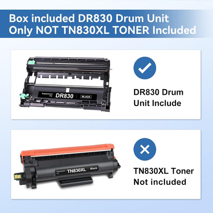 MYTONER Compatible Drum Replacement for Brother DR-830 DR830 Drum High Yield for DCP-L2640DW MFC-L2820DW HL-L2400D HL-L2460DW HL-L2405W HL-L2465DW HL-L2480DW MFC-L2820DW XL Printer, 2 Packs