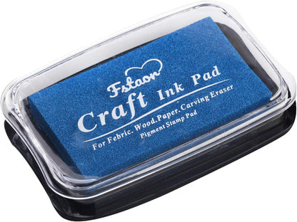 Large Finger Ink Pads for Kids Washable Craft Ink Stamp Pads, DIY for Rubber Stamps, Paper, Scrapbooking, Wood Fabric, Best Gift for Kids (3 x2inch Blue)