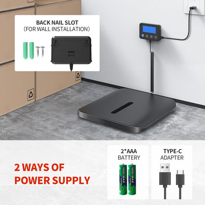 KKZ Shipping Scale, 440 LB Heavy Duty Postal Scale for Packages, Large Mailing Scale for Postage, Industrial, Small Business, Laundry, Warehouse, Carbon Fibre