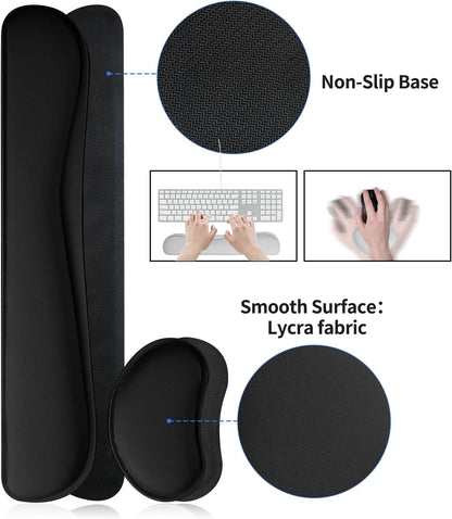 Leather Desk Pad, Black Desk Mat, Non-Slip Desk Protector Mat, Leather Desk Blotter, Computer Desk Pad, Waterproof Desk Mat for Home Office and Decor(31.5×15.7 Inches)