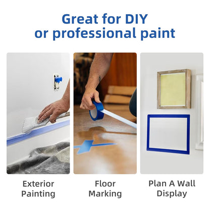 Painters Tape,2 in. W X 60 YD,Blue Masking Tape for Paint,Walls,3 Rolls