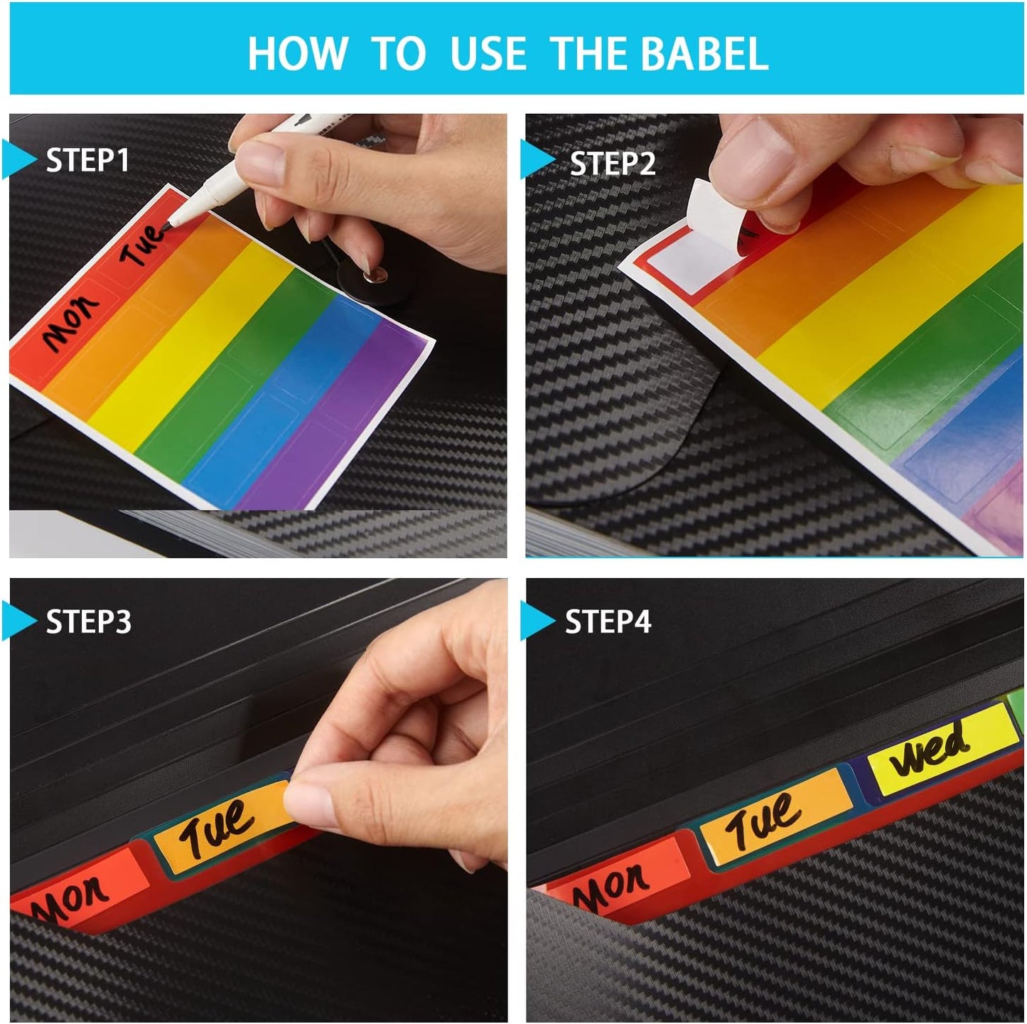 Expanding File Folder, 13 Pockets, Orange, Polypropylene for Work, School, Home, Office