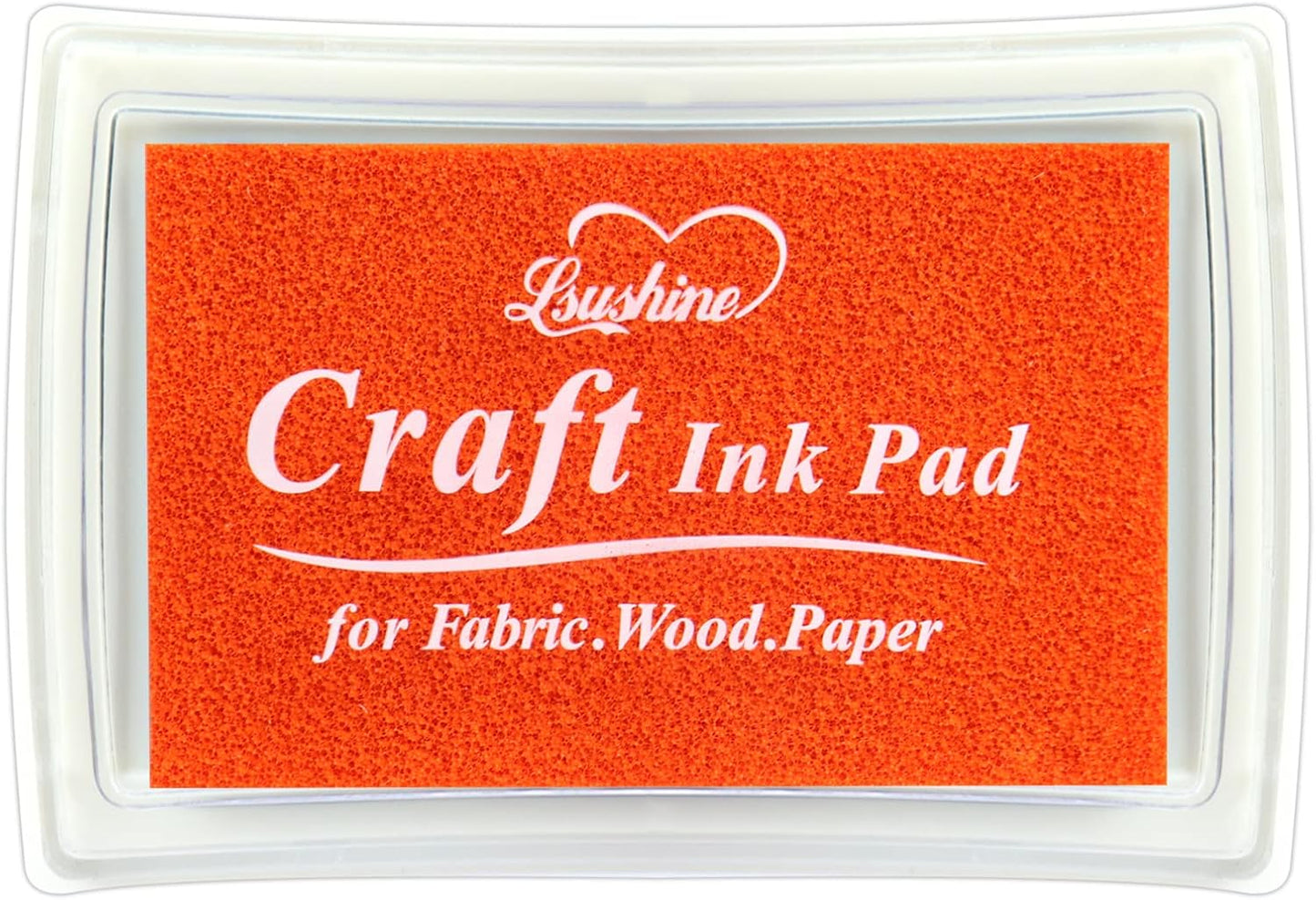 Craft Ink Pad for Rubber Stamps, Paper, Wooden, Fabric, Scrapbooking, Non-Toxic Finger Ink Pads for Kids (Orange)