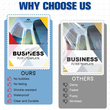 50 Pack 9x11.5inch 7mil Letter Size Laminating Sheets Thermal Laminating Pouches Paper Laminator Sheets File Card Laminator Pouches 8.5x11inch for Permits Cards File Photos (50, 9"x11.5"-7mil)