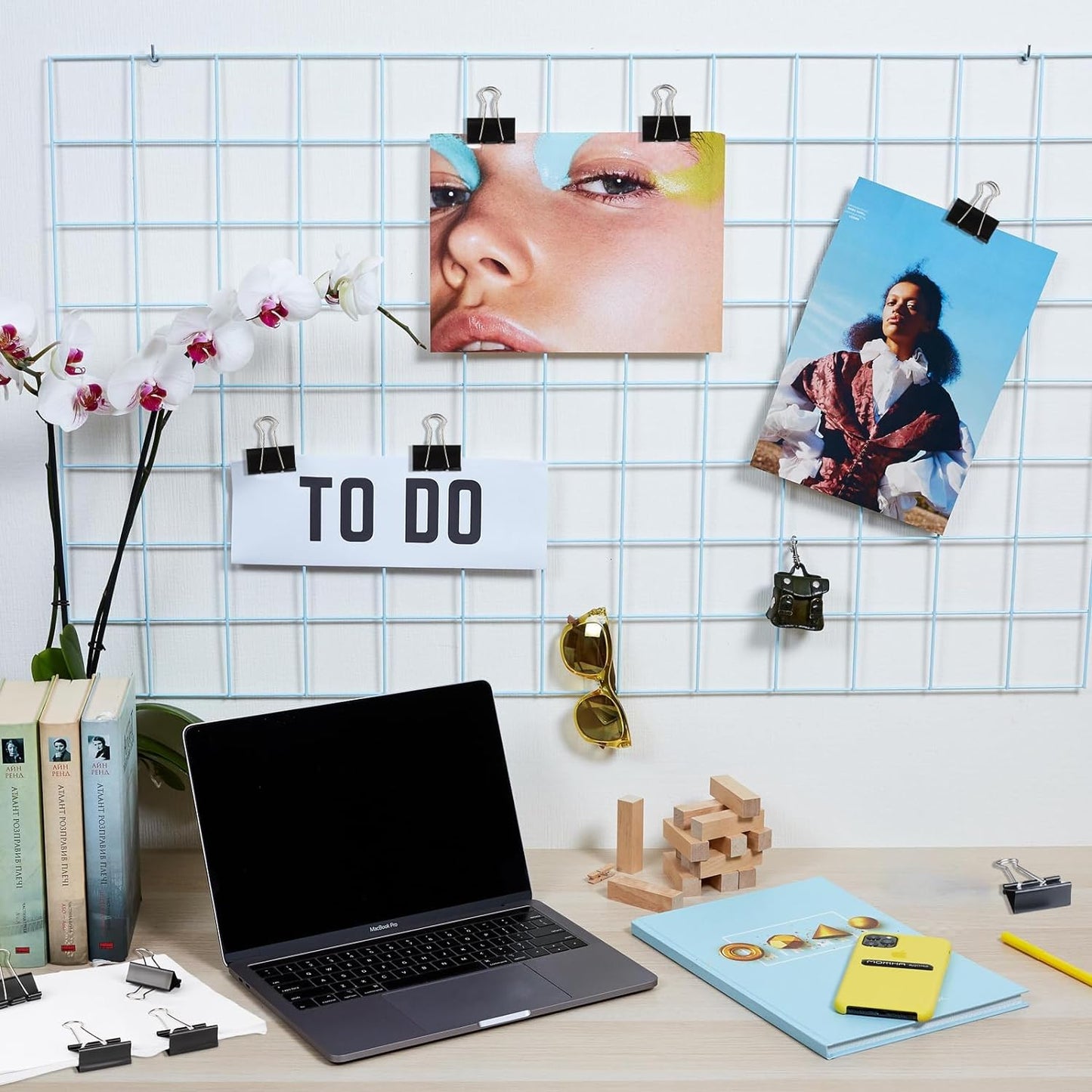 Ufmarine Binder Clips Paper Clips Assorted Sizes 200 Count (Black), Extra Large, Large, Medium, Small, Mini and Micro,6 Sizes with Box for Office, School and Home