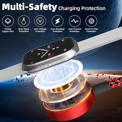 Multi Charging Cable for Apple iWatch Charger, 3 in 1 Charging Cable USB Multiple Charger Cord for iWatch Ultra/SE/10-1, iPhone17-8, iPad, Android, Car, Cruise Essentials - 3Pcs 5FT