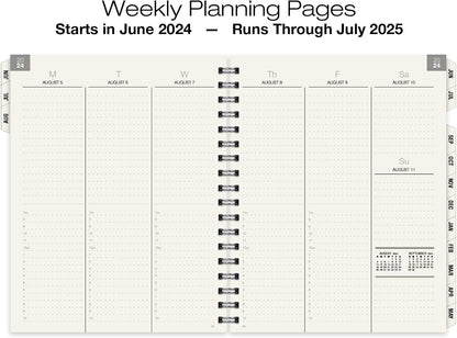 Global Printed Products Essential 8.5"x11" Monthly & Weekly 2024-2025 Planner - (8.5" x 11" - June 2024 Through July 2025)
