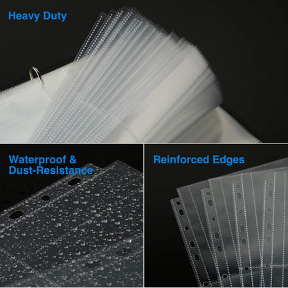 Sooez 30 Pack Heavy Duty Photo Sleeves for 3 Ring Binder (for 60 Pictures), Clear Archival Sleeves, 8x10 & 8.5x11